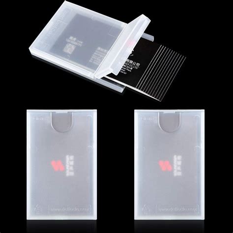 clear plastic business card holder.